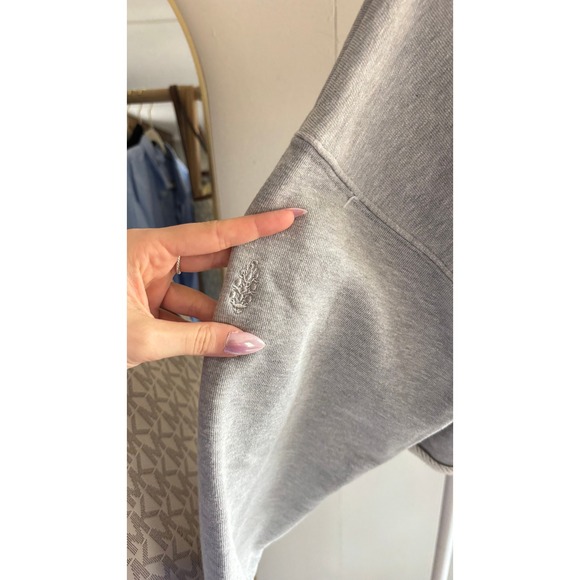 $128 NWT FP Movement Free Spirit Crop Sweatshirt Womens M Grey Raw Hem Pullover - Picture 8 of 9